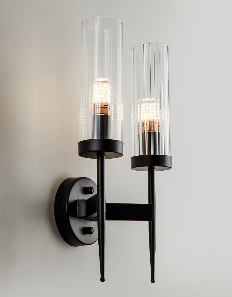 Pour Your Light, Not Your Drink: Dual Long Wall Light With 2 Glass Vibe (Black)